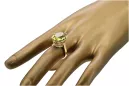 Inel Vintage bijuterii Peridot galben Aur galben 14K vrc130y